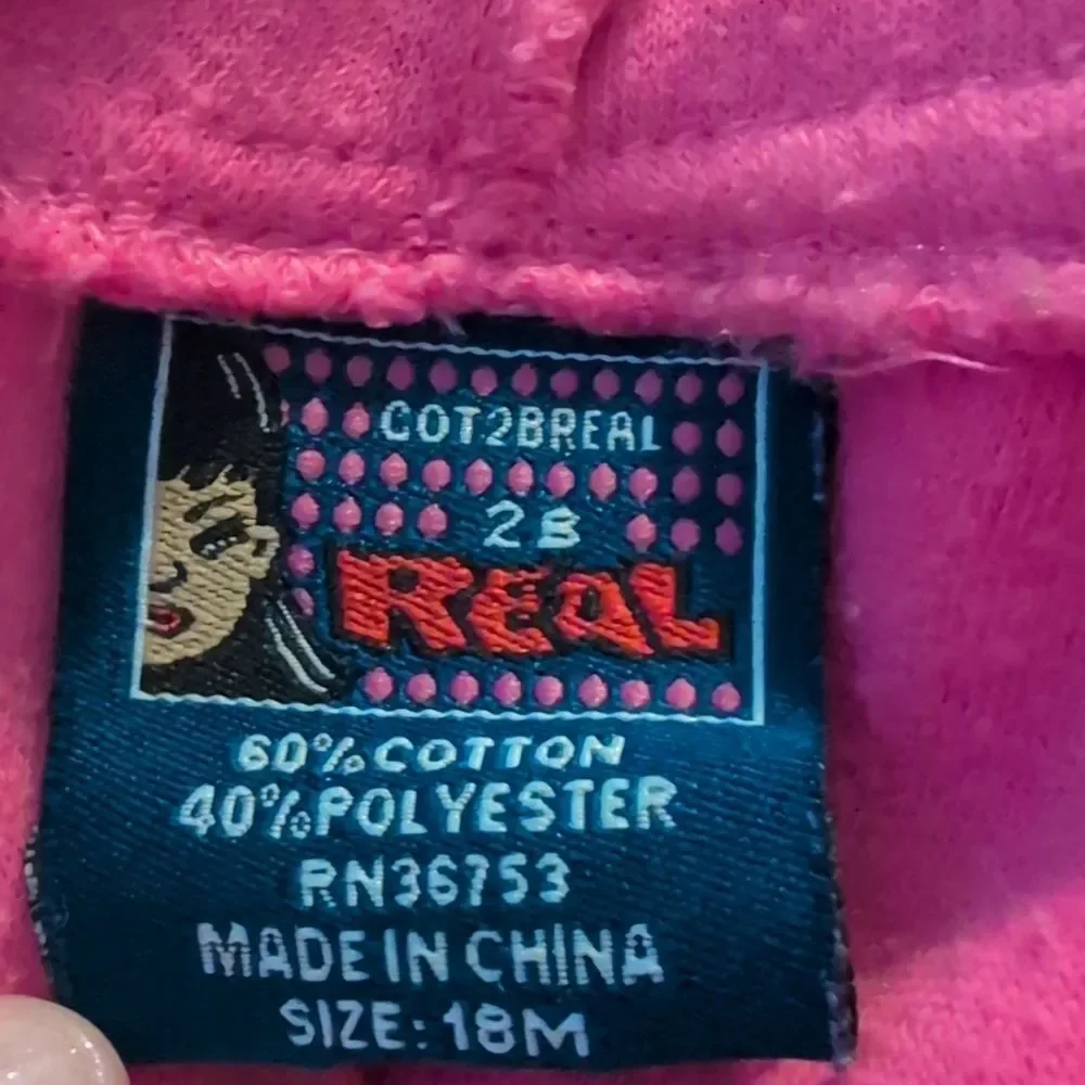 Vintage Y2K Infant‎ Hot Pink Terry Cloth Cheerleader Outfit